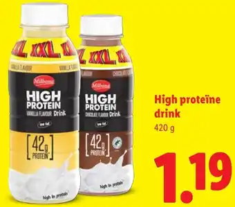 Lidl High proteïne drink aanbieding