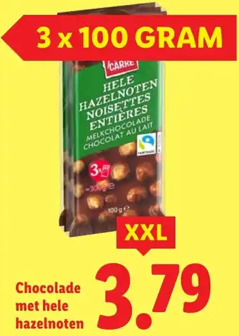 Lidl Chocolade met hele hazelnoten aanbieding