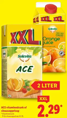 Lidl ACE vitaminedrank of sinaasappelsap aanbieding
