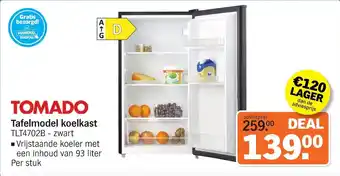 Albert Heijn Tomado Tafelmodel Koelkast aanbieding