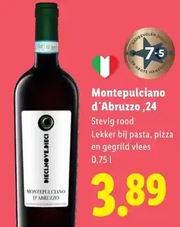 Lidl Montepulciano d'Abruzzo,24 aanbieding
