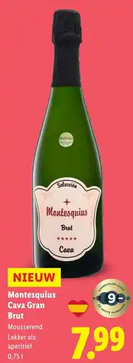Lidl Montesquius Cava Gran Brut aanbieding