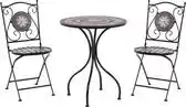 Praxis Beliani Bistroset Cariati Zwart 60x60x89 Cm aanbieding