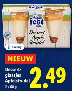 Lidl Dessertglaasjes Apfelstrudel aanbieding