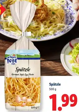Lidl Spätzle aanbieding