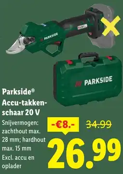 Lidl Parkside Accu-takkenschaar 20 V aanbieding