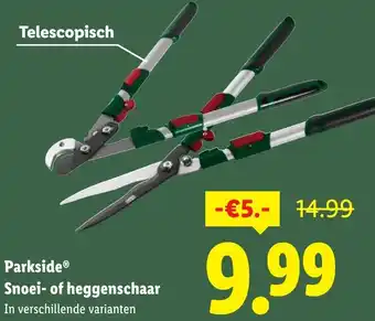 Lidl Parkside Snoei of heggenschaar aanbieding
