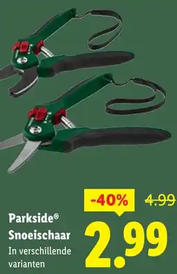 Lidl Parkside Snoeischaar aanbieding