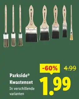 Lidl Parkside Kwastenset aanbieding