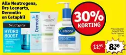 Kruidvat Alle Neutrogena, Drs Leenarts, Dermolin en Cetaphil aanbieding