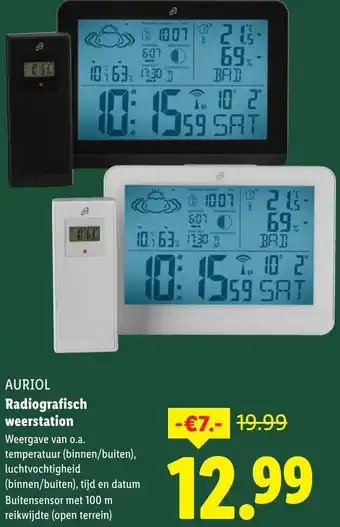 Lidl AURIOL Radiografisch weerstation aanbieding