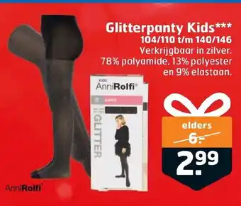 Trekpleister Anni Rolfi Glitterpanty kids 104-110/140-146 aanbieding