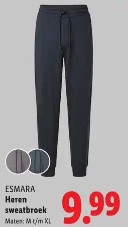 Lidl Esmara Heren sweatbroek aanbieding
