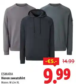 Lidl Esmara Heren sweatshirt aanbieding
