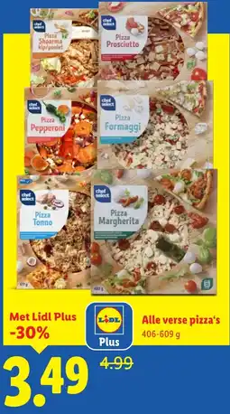 Lidl Alle verse pizza's aanbieding