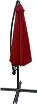 Praxis HAPPY GARDEN - OAHU ronde parasol 3m diameter rood + hoes aanbieding