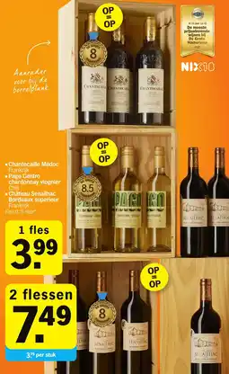 Albert Heijn Chantecaille Médoc, Pago Centro chardonnay viognier of Château Senailhac Bordeaux superieur aanbieding