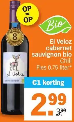 Albert Heijn El Veloz cabernet sauvignon bio aanbieding