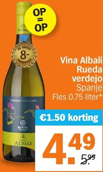 Albert Heijn Vina Albali Rueda verdejo aanbieding