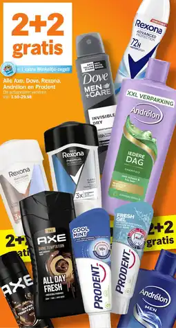 Albert Heijn Alle Axe, Dove, Rexona, Andrélon en Prodent aanbieding