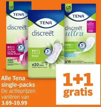 Albert Heijn Alle Tena single-packs aanbieding
