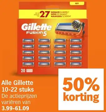 Albert Heijn Alle Gillette aanbieding
