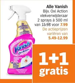 Albert Heijn Alle Vanish aanbieding