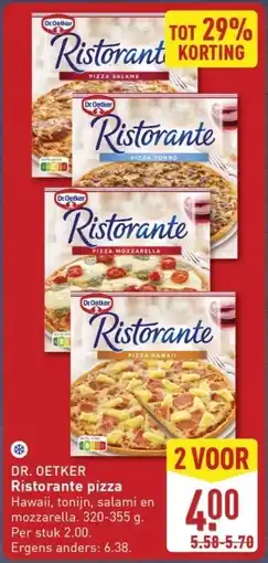 ALDI Dr. Oetker Ristorante pizza aanbieding