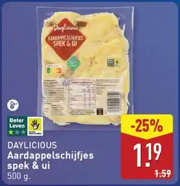 ALDI Daylicious Aardappelschijfjes spek & ui aanbieding