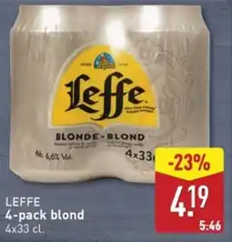 ALDI Leffe 4-pack blond aanbieding