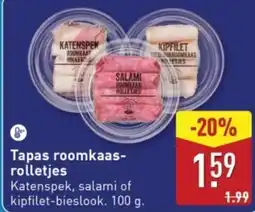 ALDI Tapas roomkaas rolletjes aanbieding