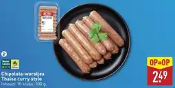 ALDI Chipolata worstjes Thaise curry style aanbieding