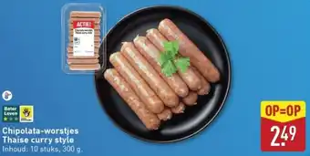 ALDI Chipolata worstjes Thaise curry style aanbieding