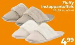 Trekpleister Fluffy instappantoffels aanbieding
