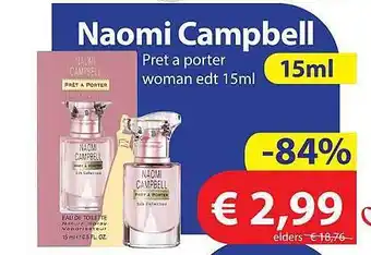 Die Grenze Naomi campbell pret a porter woman edt 15 ml aanbieding