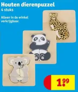 Kruidvat Houten Dierenpuzzel aanbieding
