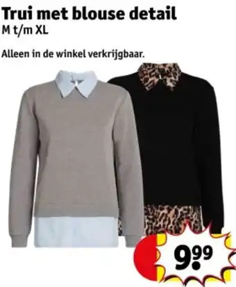 Kruidvat Trui met blouse detail aanbieding