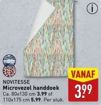 ALDI Novitesse Microvezel handdoek aanbieding