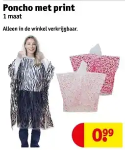 Kruidvat Poncho met print aanbieding