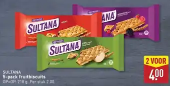 ALDI Sultana 5-pack fruitbiscuits aanbieding