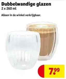 Kruidvat Dubbelwandige glazen aanbieding