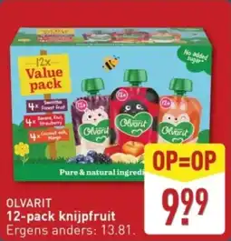 ALDI Olvarit 12-pack knijpfruit aanbieding