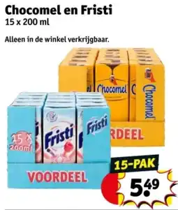 Kruidvat Chocomel en Fristi aanbieding