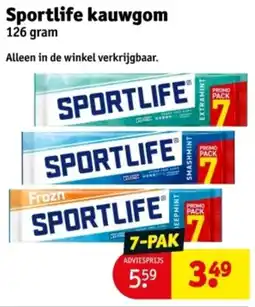 Kruidvat Sportlife kauwgom aanbieding
