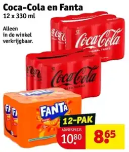 Kruidvat Coca-Cola en Fanta aanbieding