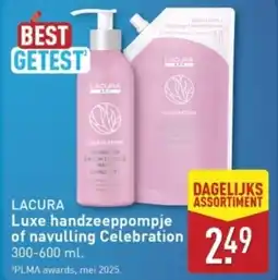 ALDI Lacura Luxe handzeeppompje of navulling Celebration aanbieding