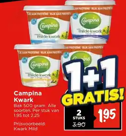 Vomar Voordeelmarkt Campina Kwark aanbieding
