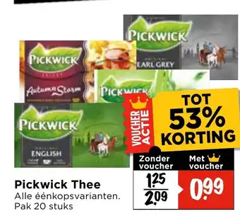 Vomar Voordeelmarkt Pickwick Thee aanbieding
