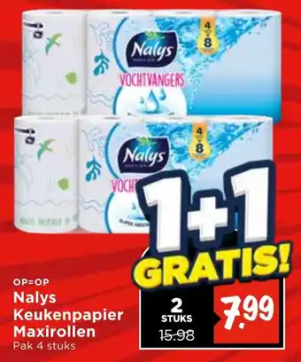Vomar Voordeelmarkt Nalys Keukenpapier Maxirollen aanbieding