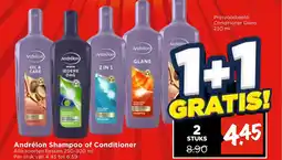 Vomar Voordeelmarkt Andrélon Shampoo of Conditioner aanbieding
